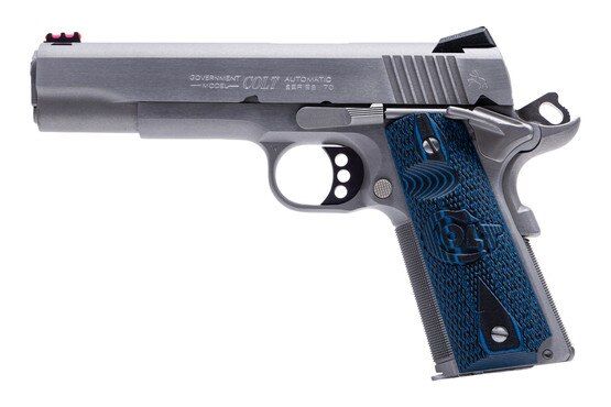 Full size .38 Super 1911 pistol with custom G10 grips.